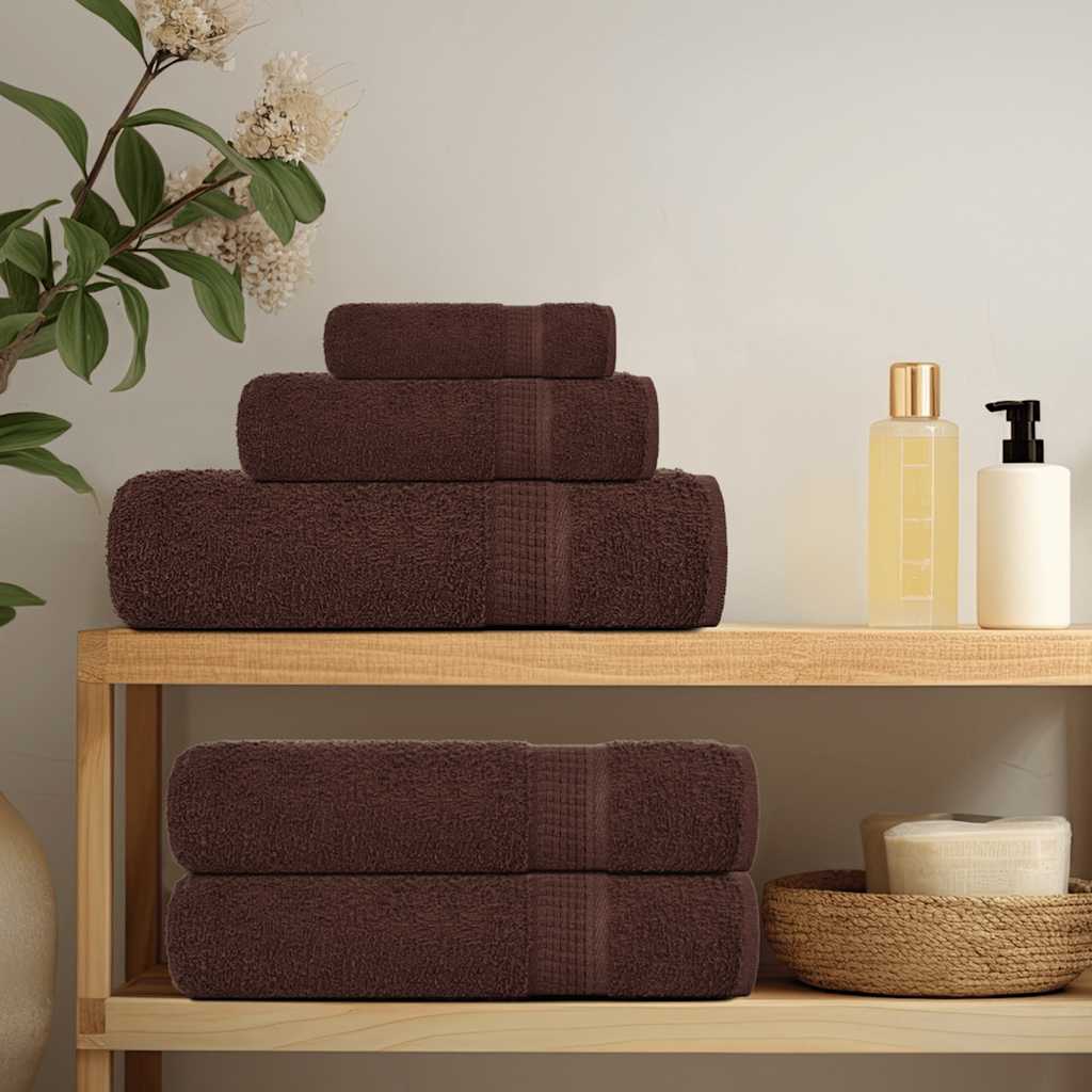 Asciugamani per Sapone 10pz Marrone 30x30cm 360g/mÃ‚Â² 100% Cotone