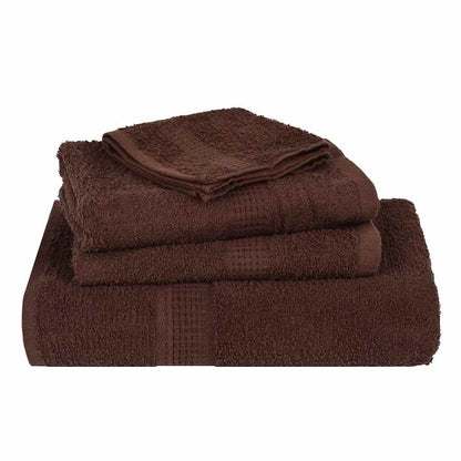 Asciugamani da Bagno 4 pz Marrone 100x150cm 360g/mÂ² 100% Cotone