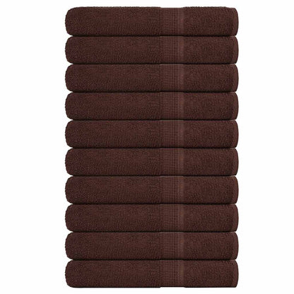 Asciugamani per Sauna 10pz Marrone 80x200cm 360g/mÃ‚Â² 100% Cotone