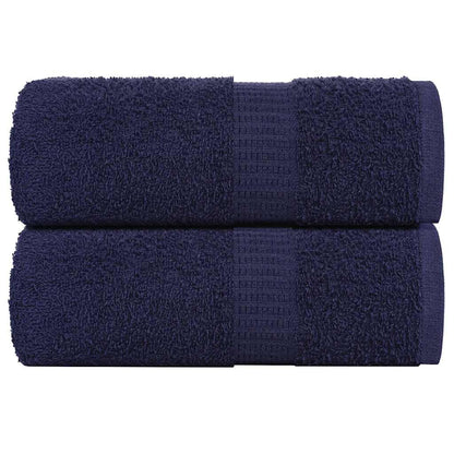 Asciugamani Ospiti 2 pz Blu Marino 30x50cm 360 g/mÂ² 100% Cotone