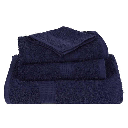 Asciugamani Ospiti 4 pz Blu Marino 30x50cm 360 g/mÂ² 100% Cotone