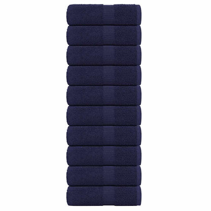 Asciugamani Ospiti 10pz Blu Marino 30x50cm 360 g/mÂ² 100% Cotone