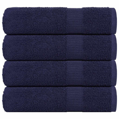 Asciugamani 4 pz Blu Marino 50x100 cm 360 g/mÃ‚Â² 100% Cotone