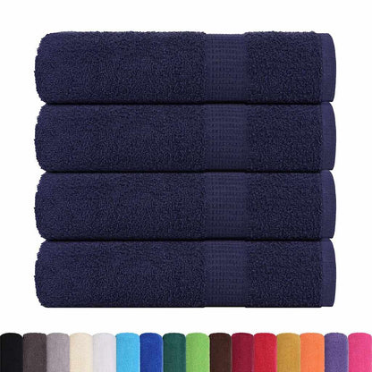 Asciugamani 4 pz Blu Marino 50x100 cm 360 g/mÃ‚Â² 100% Cotone