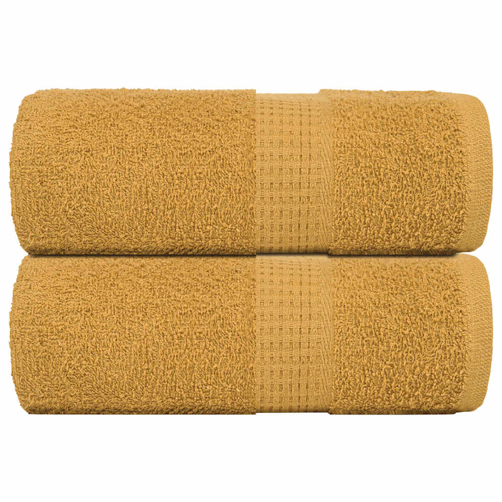 Asciugamani per Sapone 2 pz Oro 30x30 cm 360 g/mÂ² 100% Cotone