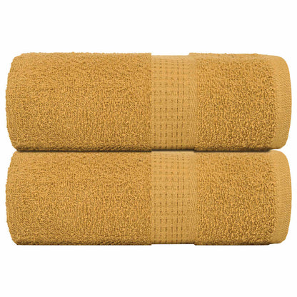Asciugamani per Sapone 2 pz Oro 30x30 cm 360 g/mÂ² 100% Cotone