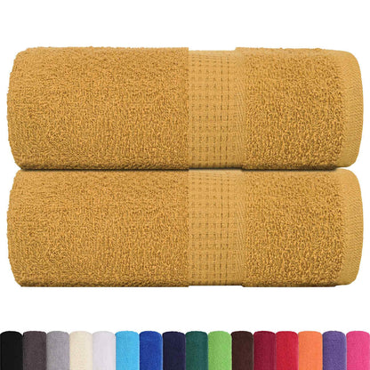 Asciugamani per Sapone 2 pz Oro 30x30 cm 360 g/mÂ² 100% Cotone