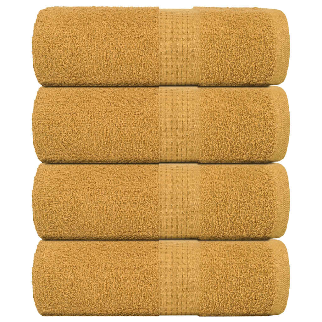 Asciugamani per Sapone 4 pz Oro 30x30 cm 360 g/mÂ² 100% Cotone