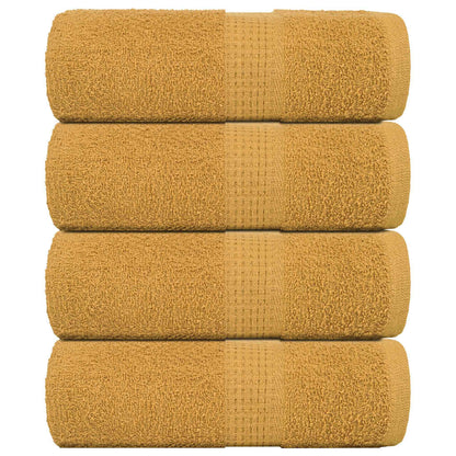 Asciugamani per Sapone 4 pz Oro 30x30 cm 360 g/mÂ² 100% Cotone