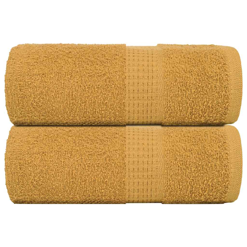 Asciugamani Ospiti 2 pz Oro 30x50 cm 360 g/mÂ² 100% Cotone