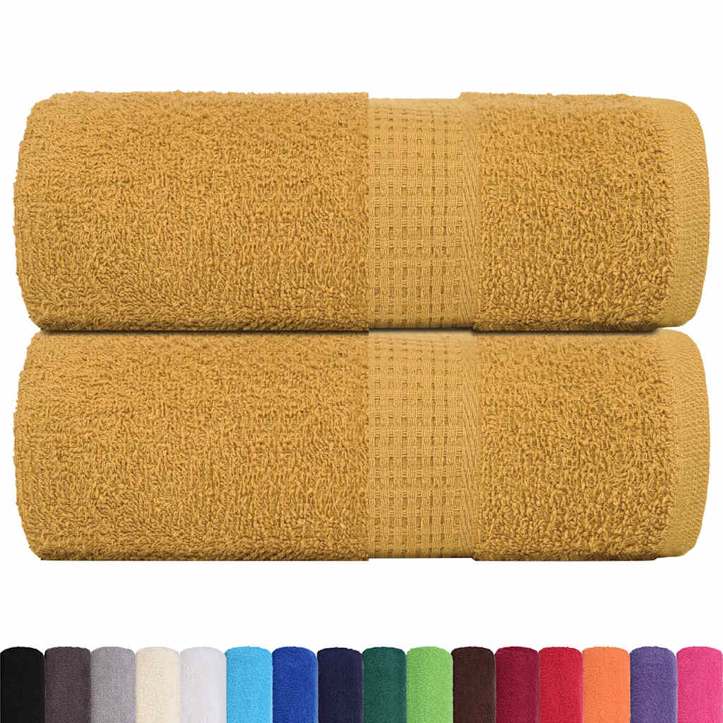 Asciugamani Ospiti 2 pz Oro 30x50 cm 360 g/mÂ² 100% Cotone