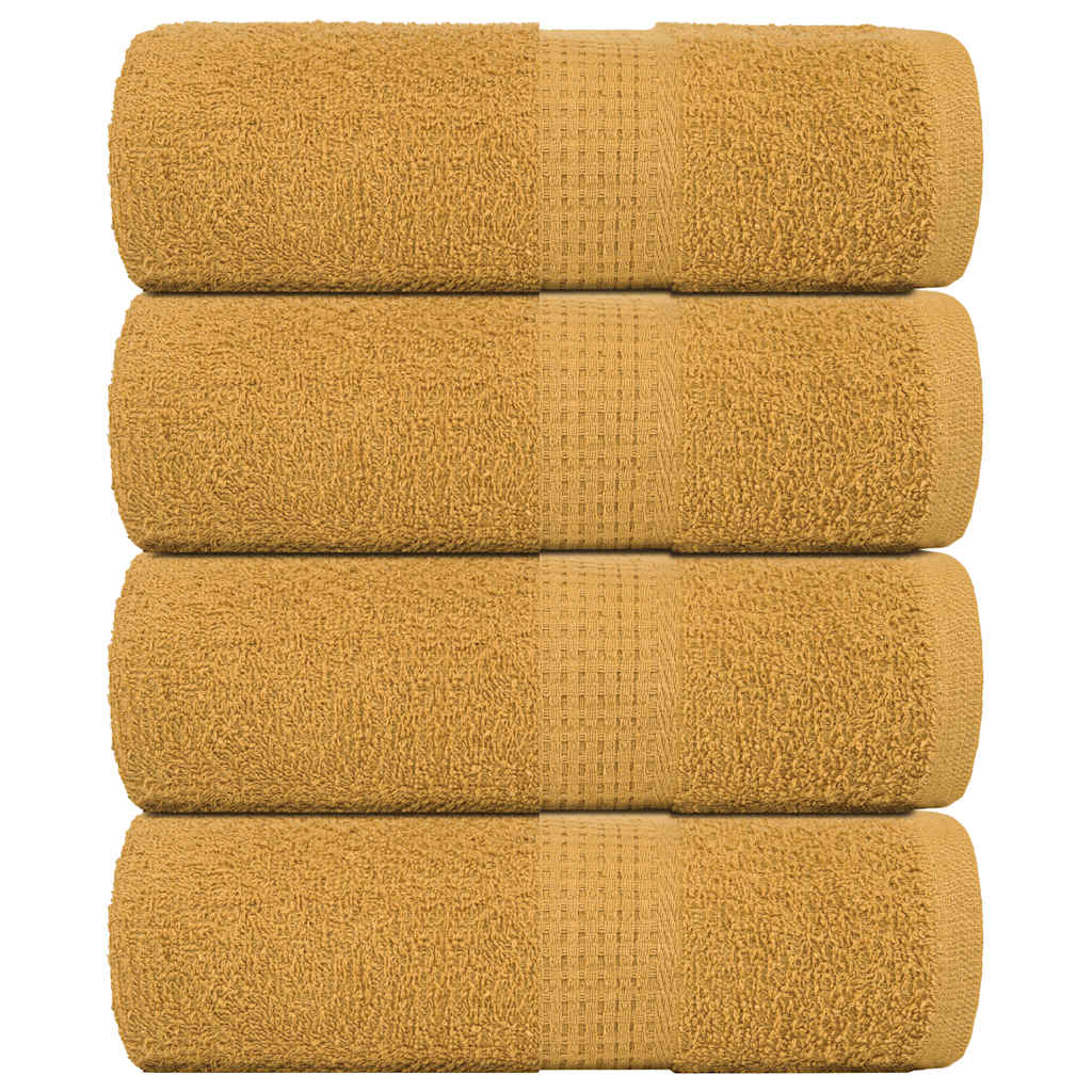 Asciugamani Ospiti 4 pz Oro 30x50 cm 360 g/mÂ² 100% Cotone