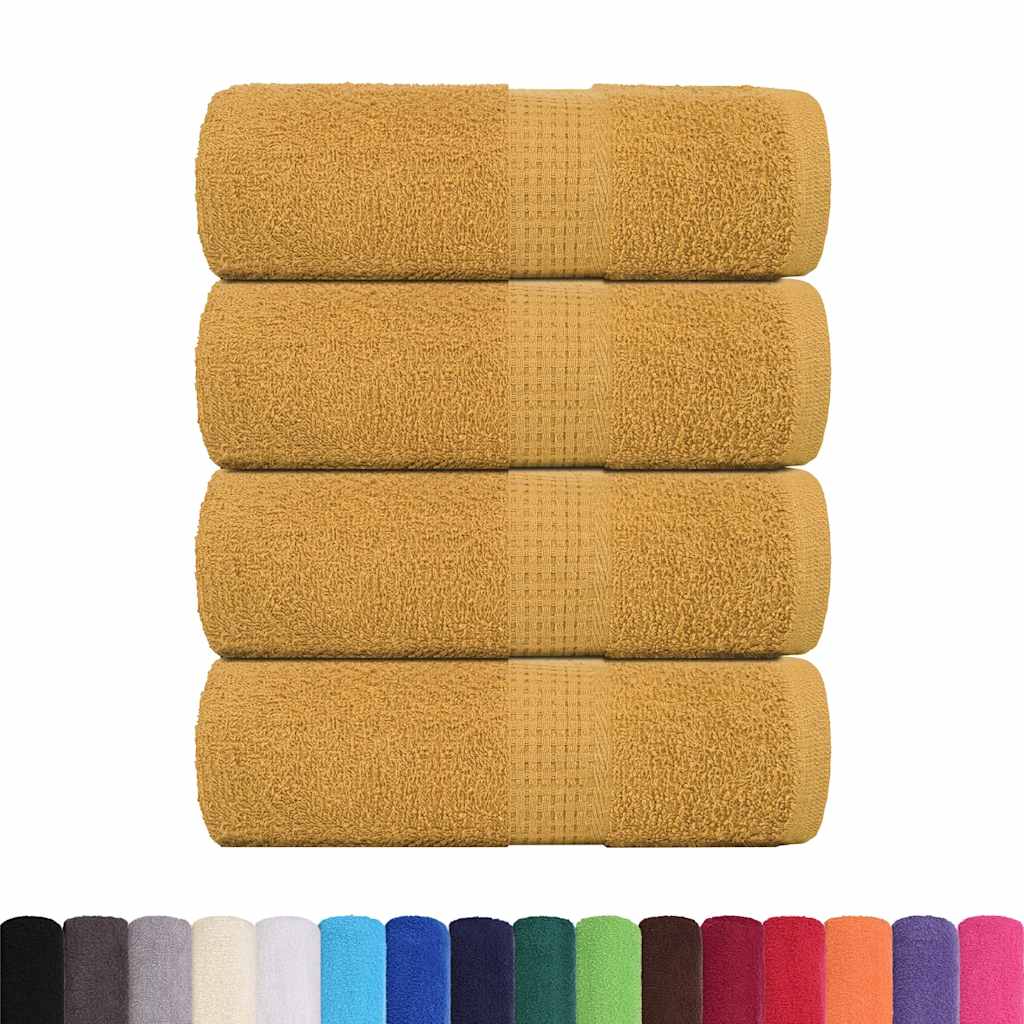 Asciugamani Ospiti 4 pz Oro 30x50 cm 360 g/mÂ² 100% Cotone