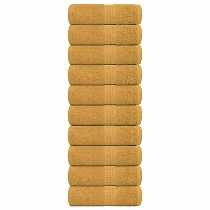 Asciugamani Ospiti 10 pz Oro 30x50 cm 360 g/mÂ² 100% Cotone