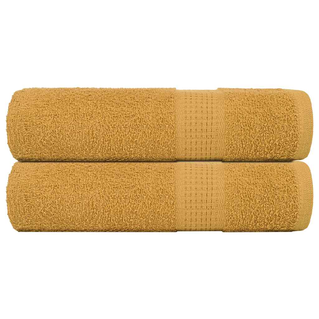 Asciugamani 2 pz Oro 50x100 cm 360 g/mÂ² 100% Cotone
