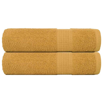 Asciugamani 2 pz Oro 50x100 cm 360 g/mÂ² 100% Cotone