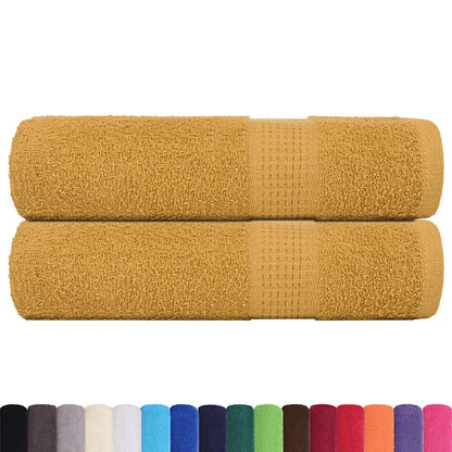 Asciugamani 2 pz Oro 50x100 cm 360 g/mÂ² 100% Cotone