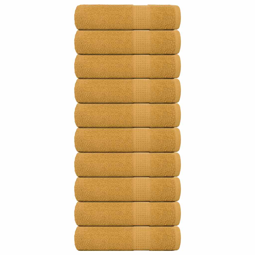Asciugamani 10 pz Oro 50x100 cm 360 g/mÂ² 100% Cotone