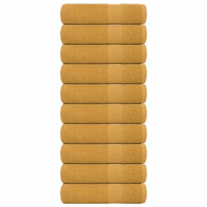 Asciugamani 10 pz Oro 50x100 cm 360 g/mÂ² 100% Cotone