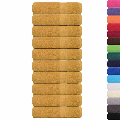 Asciugamani 10 pz Oro 50x100 cm 360 g/mÂ² 100% Cotone