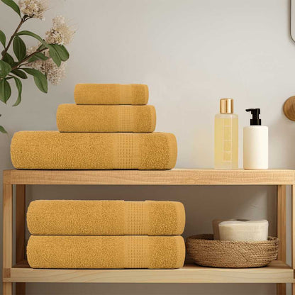 Asciugamani Doccia 2 pz Oro 70x140 cm 360 g/mÂ² 100% Cotone