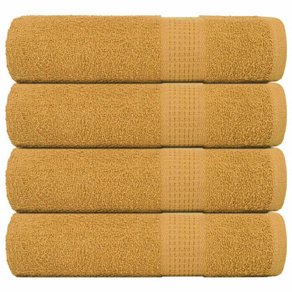 Asciugamani Doccia 4 pz Oro 70x140 cm 360 g/mÃ‚Â² 100% Cotone