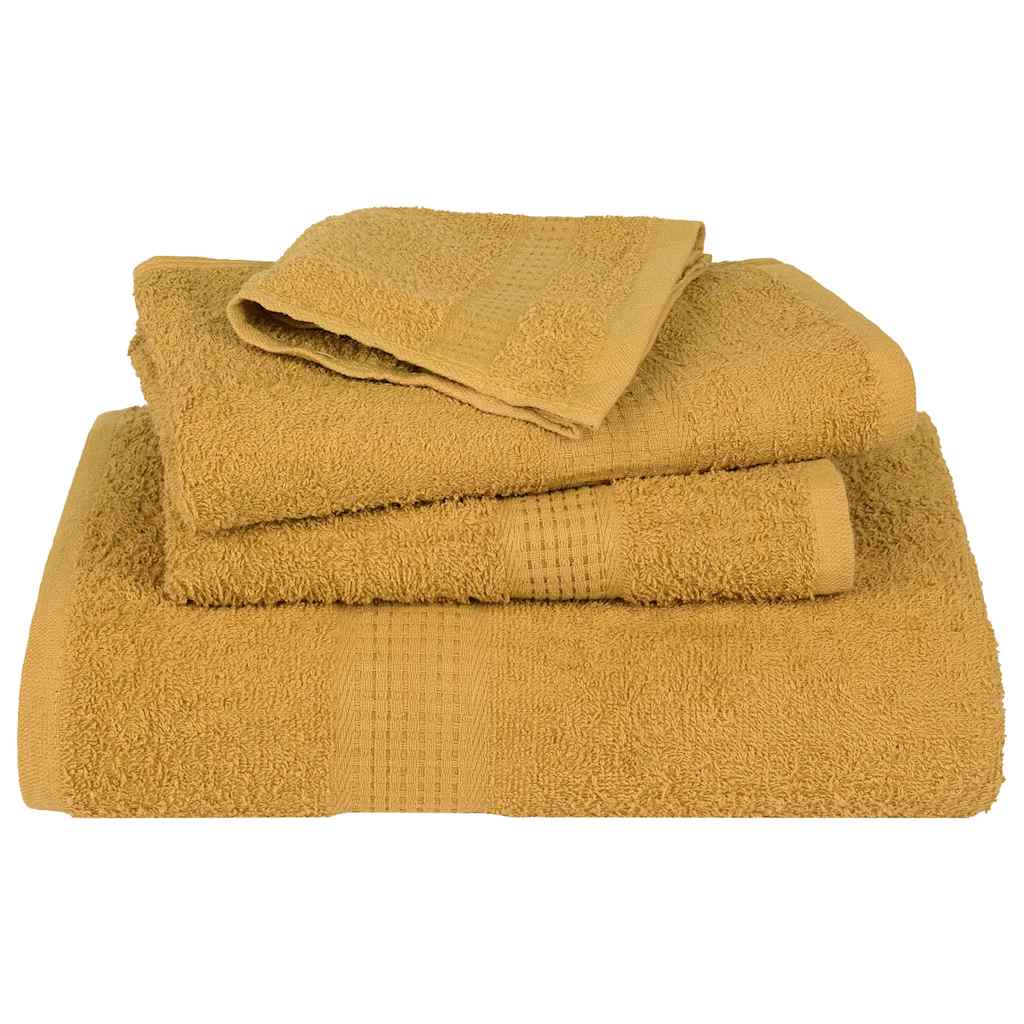 Asciugamani per Sauna 2 pz Oro 80x200 cm 360 g/mÂ² 100% Cotone