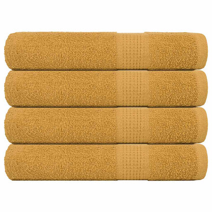 Asciugamani per Sauna 4 pz Oro 80x200 cm 360 g/mÂ² 100% Cotone