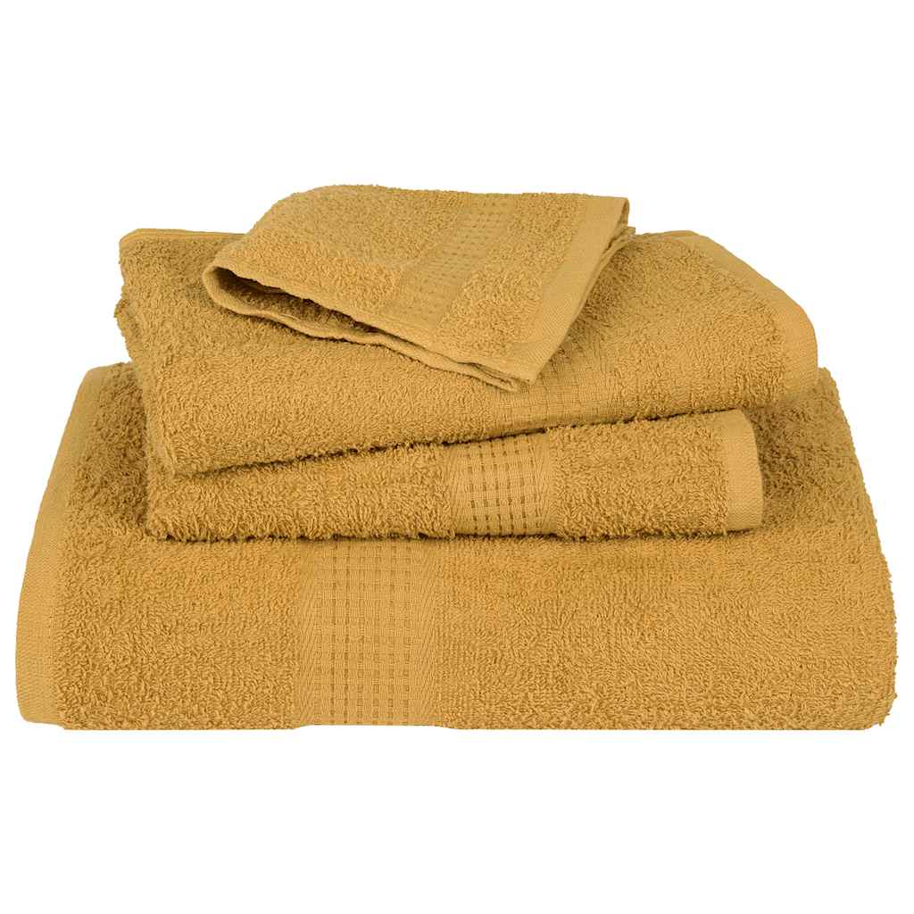 Asciugamani per Sauna 4 pz Oro 80x200 cm 360 g/mÂ² 100% Cotone
