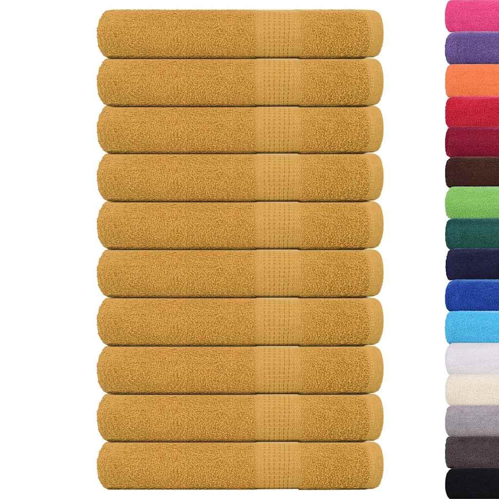 Asciugamani per Sauna 10pz Oro 80x200cm 360 g/mÃ‚Â² 100% Cotone