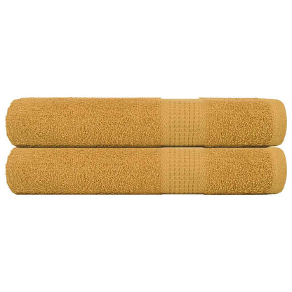 Asciugamani 2 pz Oro 100x200 cm 360 g/mÂ² 100% Cotone