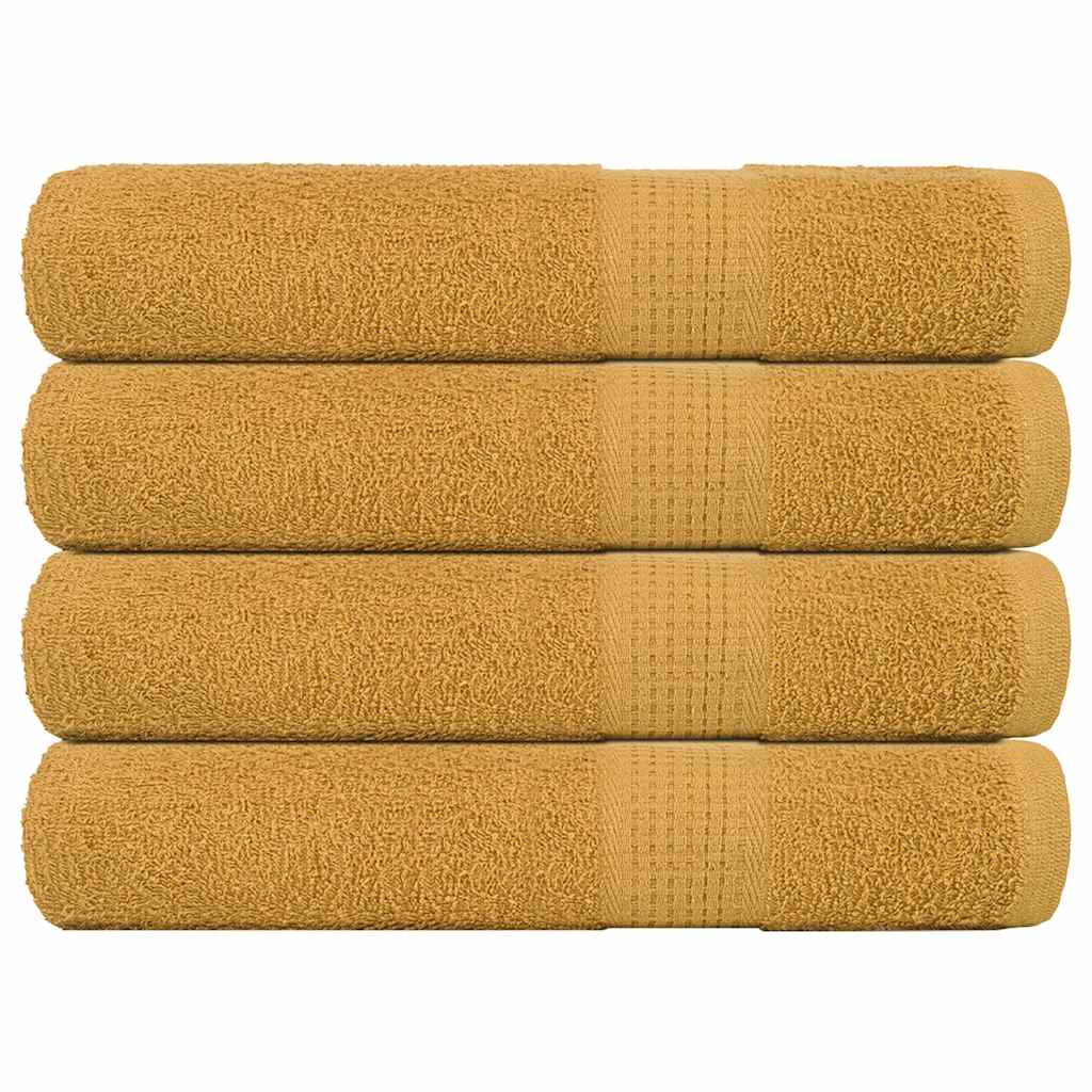 Asciugamani 4 pz Oro 100x200 cm 360 g/mÂ² 100% Cotone