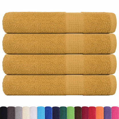Asciugamani 4 pz Oro 100x200 cm 360 g/mÂ² 100% Cotone