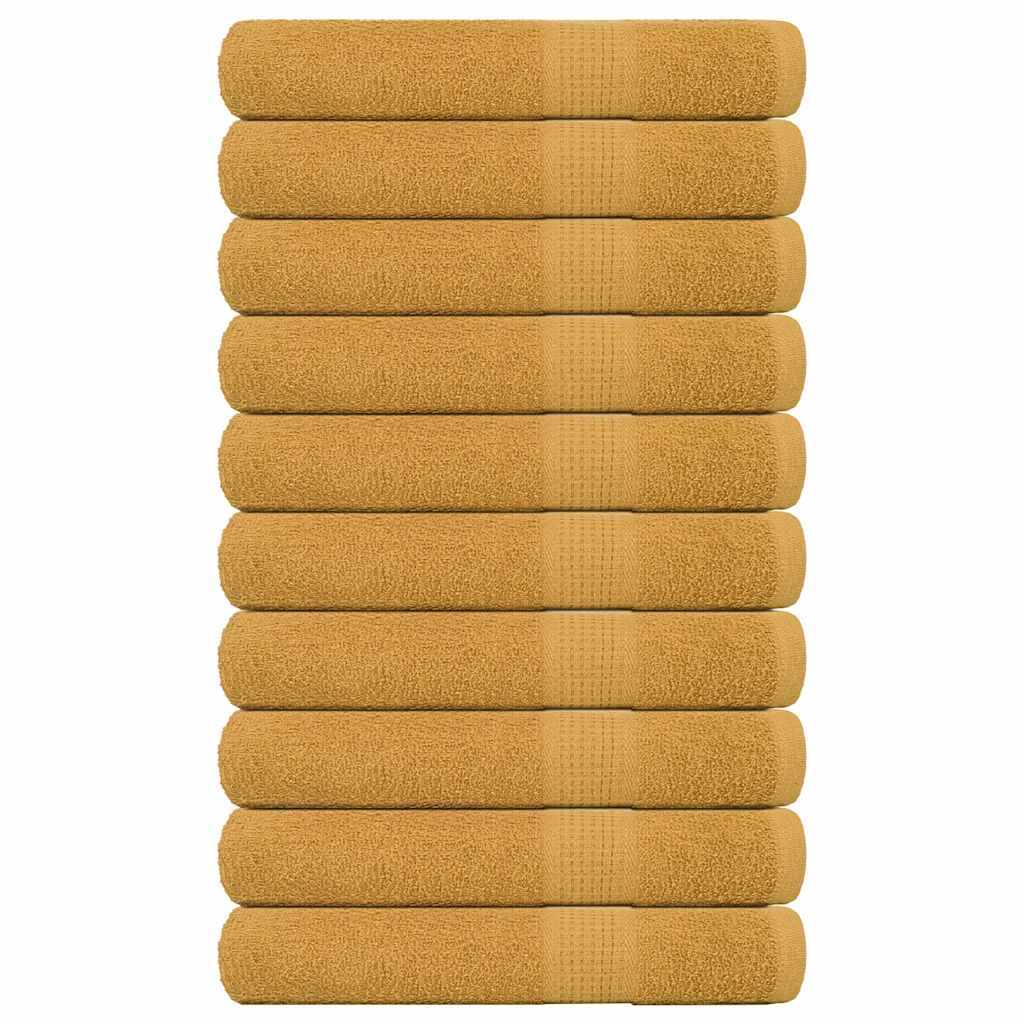 Asciugamani 10 pz Oro 100x200 cm 360 g/mÂ² 100% Cotone