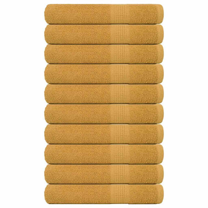 Asciugamani 10 pz Oro 100x200 cm 360 g/mÂ² 100% Cotone