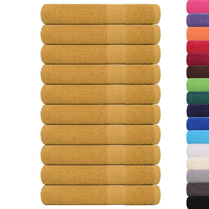 Asciugamani 10 pz Oro 100x200 cm 360 g/mÂ² 100% Cotone