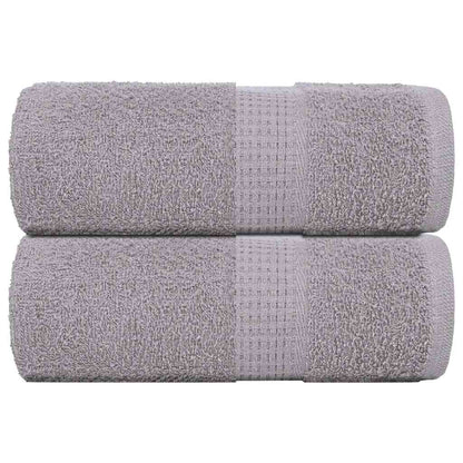 Asciugamani per Sapone 2 pz Grigio 30x30cm 360 g/mÂ² 100% Cotone