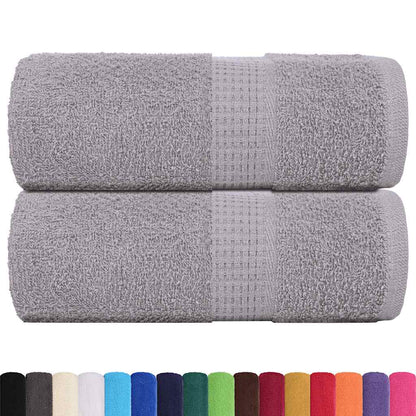 Asciugamani per Sapone 2 pz Grigio 30x30cm 360 g/mÂ² 100% Cotone