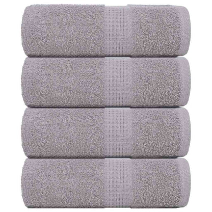 Asciugamani per Sapone 4 pz Grigio 30x30cm 360g/mÂ² 100% Cotone