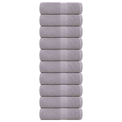 Asciugamani per Sapone 10 pz Grigio 30x30cm 360g/mÃ‚Â² 100% Cotone
