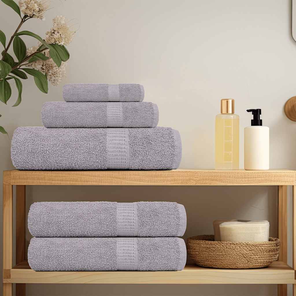 Asciugamani per Sapone 10 pz Grigio 30x30cm 360g/mÃ‚Â² 100% Cotone