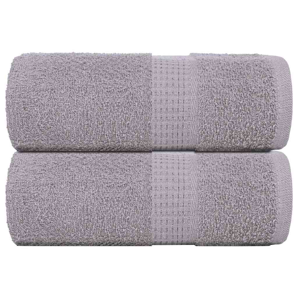 Asciugamani Ospiti 2 pz Grigio 30x50 cm 360 g/mÂ² 100% Cotone