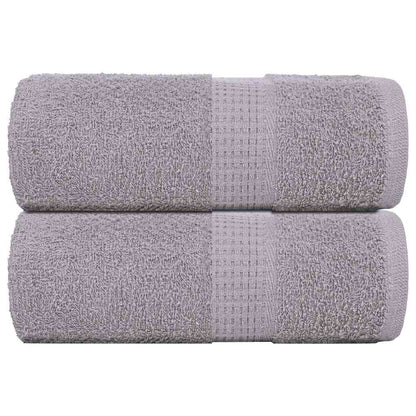 Asciugamani Ospiti 2 pz Grigio 30x50 cm 360 g/mÂ² 100% Cotone