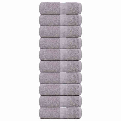 Asciugamani Ospiti 10 pz Grigio 30x50 cm 360 g/mÂ² 100% Cotone