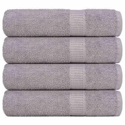 Asciugamani 4 pz Grigio 50x100 cm 360 g/mÂ² 100% Cotone