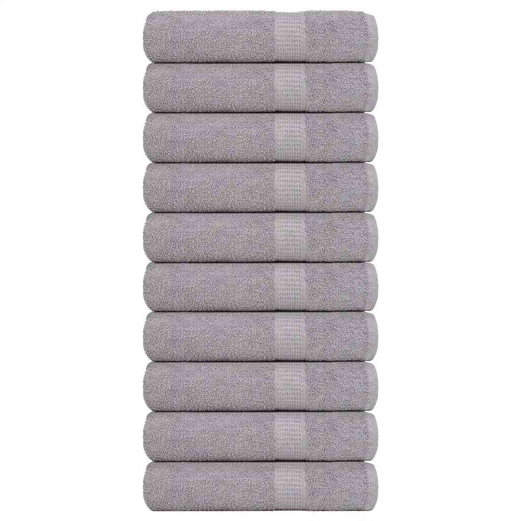 Asciugamani 10 pz Grigio 50x100 cm 360 g/mÃ‚Â² 100% Cotone