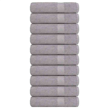 Asciugamani 10 pz Grigio 50x100 cm 360 g/mÃ‚Â² 100% Cotone