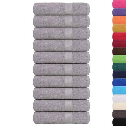 Asciugamani 10 pz Grigio 50x100 cm 360 g/mÃ‚Â² 100% Cotone