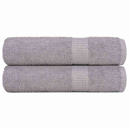 Asciugamani Doccia 2 pz Grigio 70x140 cm 360 g/mÂ² 100% Cotone