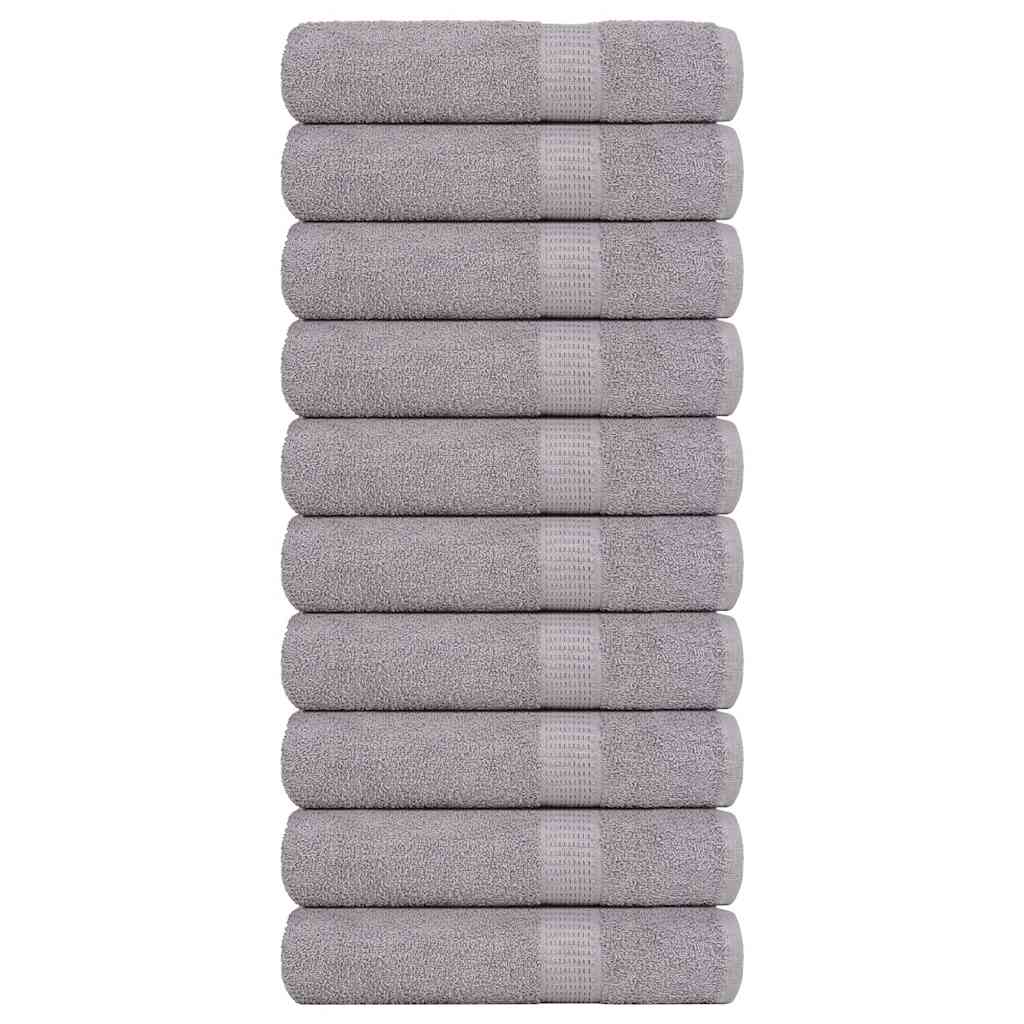 Asciugamani Doccia 10 pz Grigio 70x140 cm 360 g/mÂ² 100% Cotone
